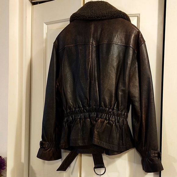 Aviator leather jacket, size L - Picture 4 of 5